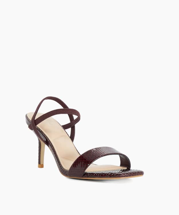 Methodical Burgundy - Mid Height Strappy Sandals