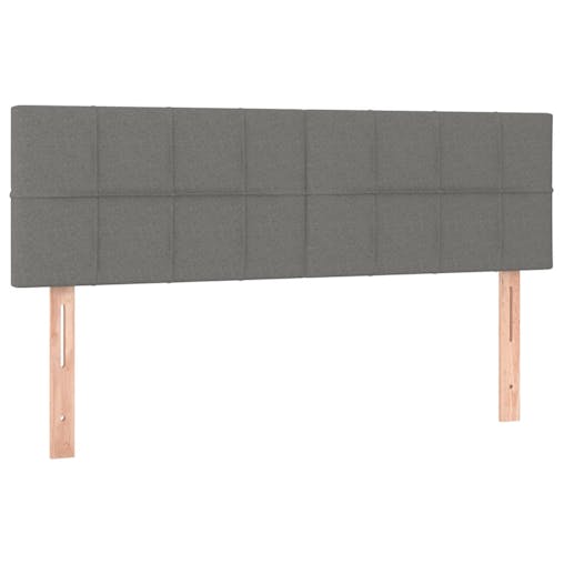 NNEVL Headboards 2 pcs Dark Grey 72x5x78/88 cm Fabric