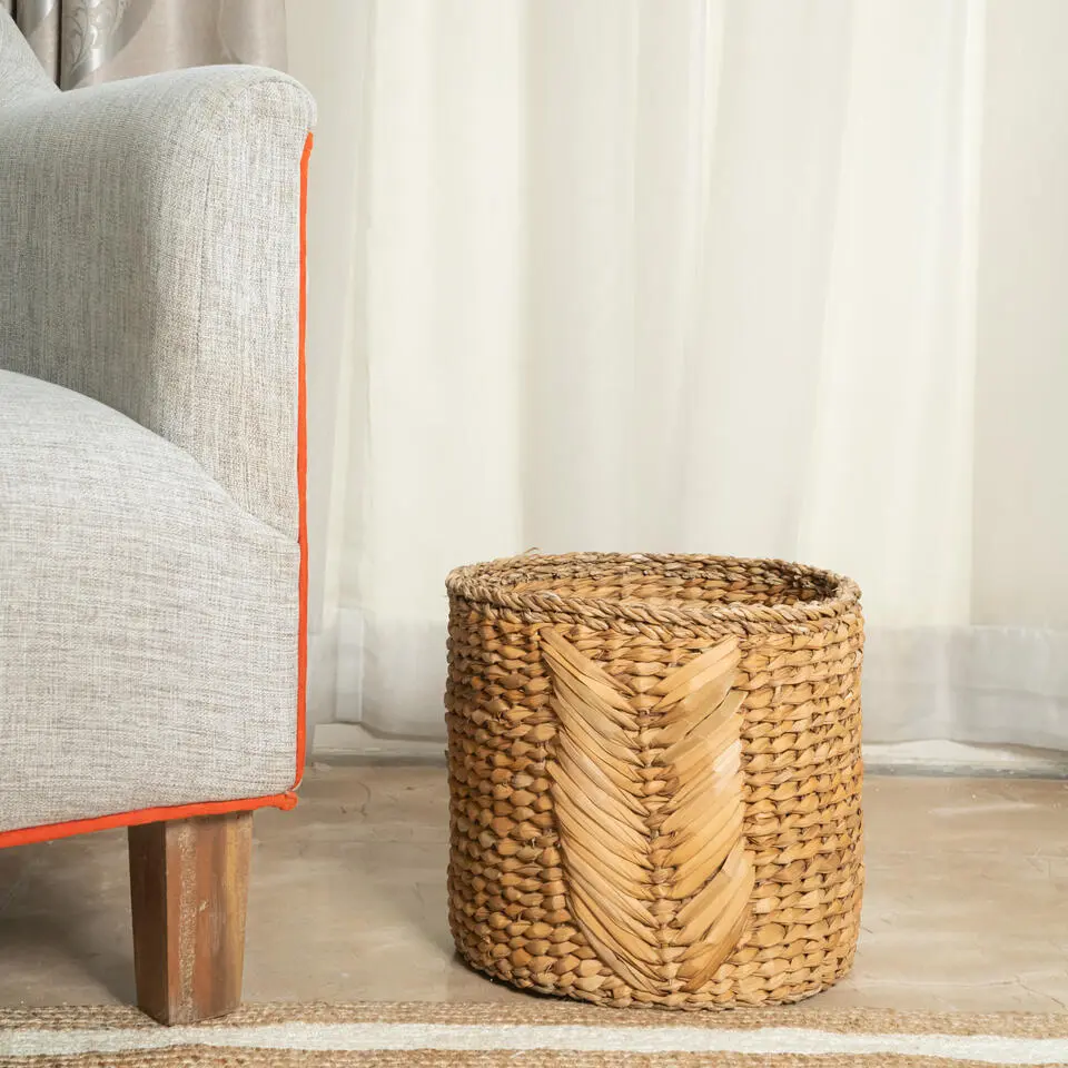 Mandenset (3-delig) van jute in bruin