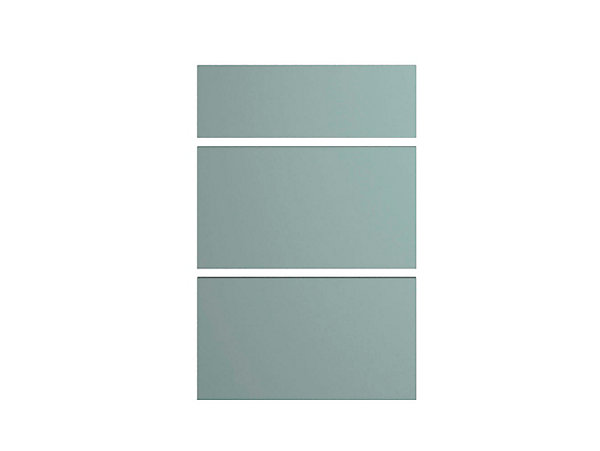 Façade de cuisine 1 tiroir et 2 casseroliers Palma bleu aqua l. 50 cm x H. 72 cm