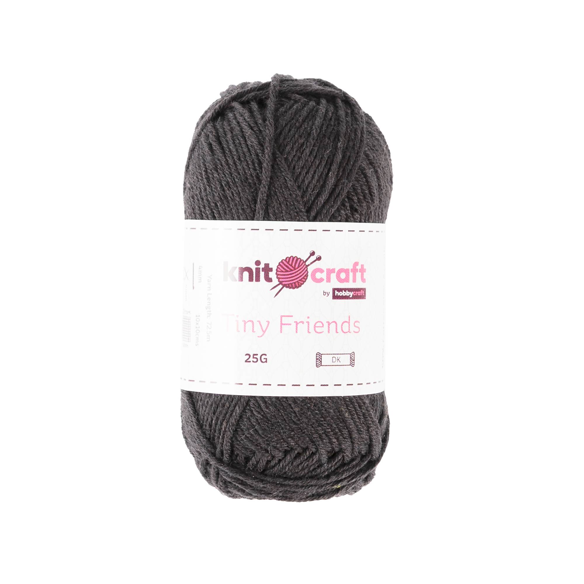 Knitcraft Black Tiny Friends Yarn 25g