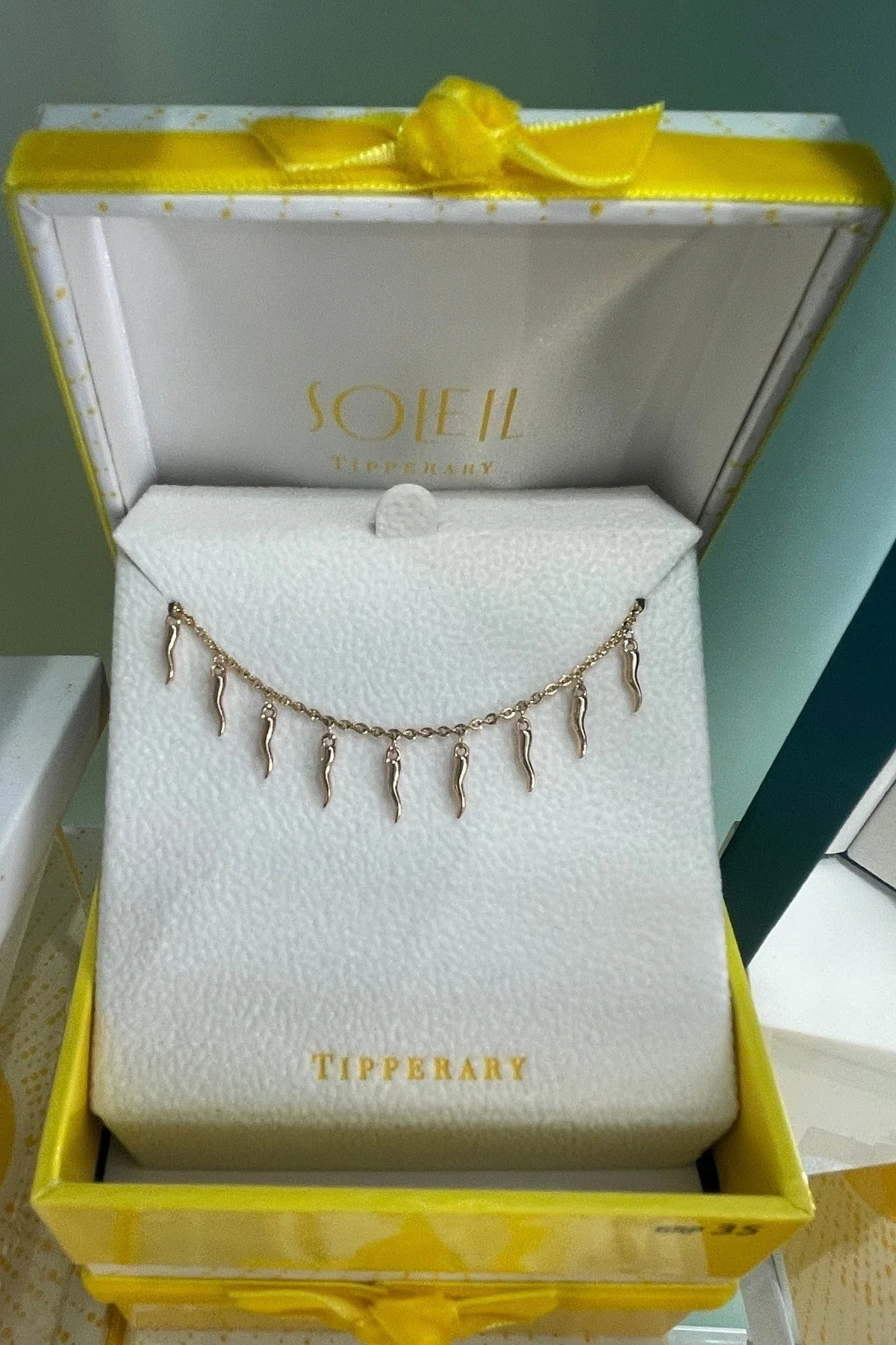 Soleil Sun Rays Gold Charm Bracelet