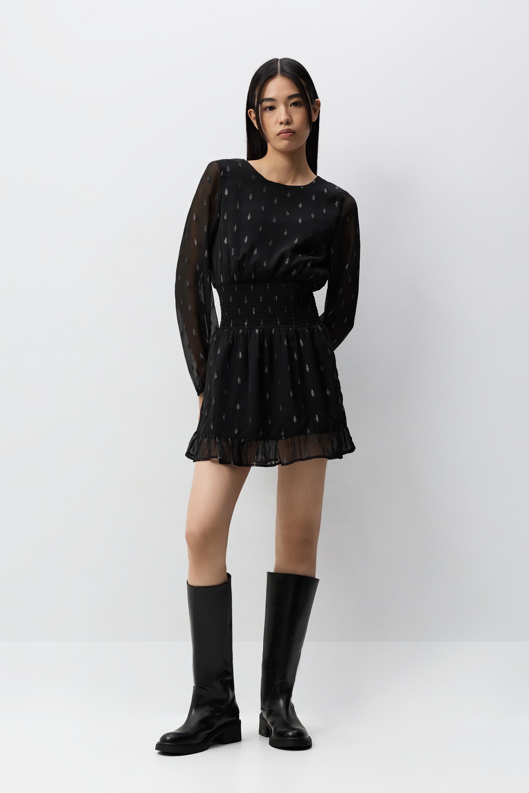Vestido detalles metalizados