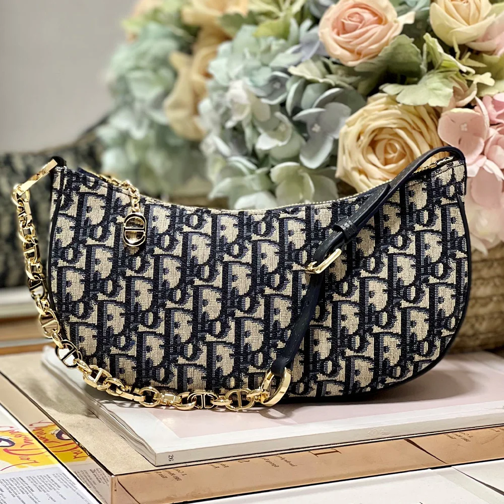 DIOR CD Lounge Half Moon Shoulder Bag