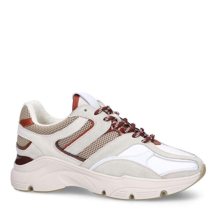 Manfield Grijze suède sneakers