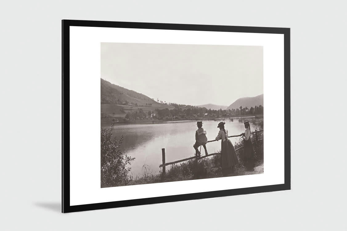 CAMPAGNE - Photo ancienne noir et blanc campagne n°12 alu 30x45cm