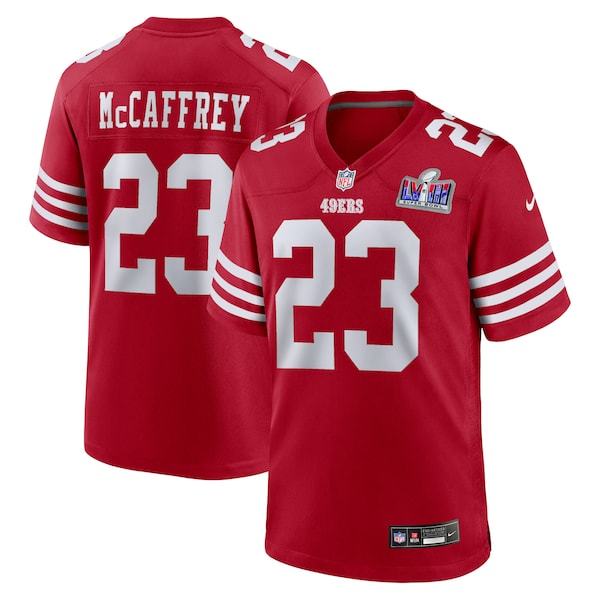 Christian McCaffrey San Francisco 49ers Nike Super Bowl LVIII Game Jersey - Scarlet