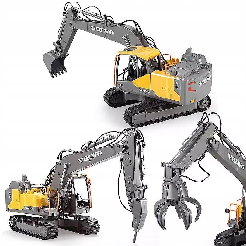KOPARKA ZDALNIE STEROWANA RC CHWYTACZ 3w1 VOLVO XL