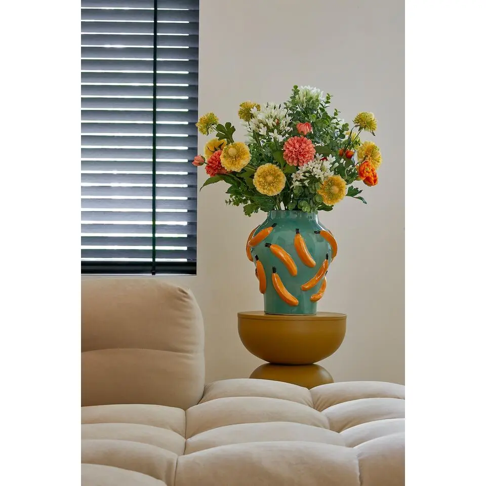 Mica Decorations Moza vaas groen - h30xd26,5cm