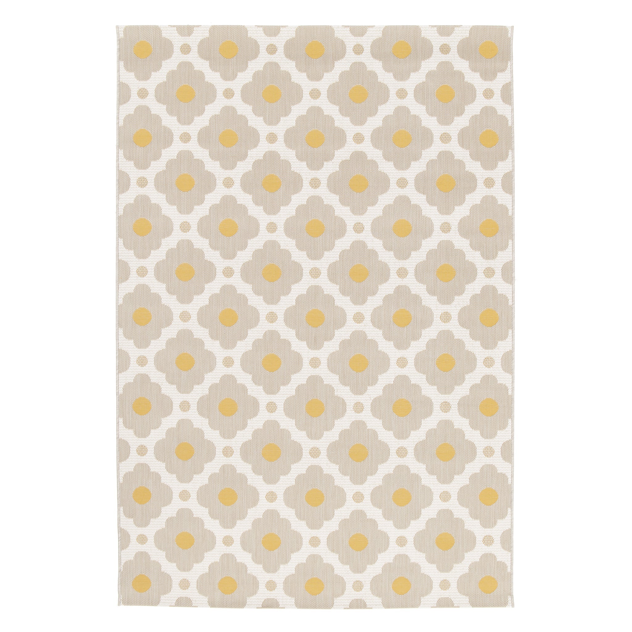 AFK Living vloerkleed Daisy - voor binnen en buiten - geel - 160 x 230 cm