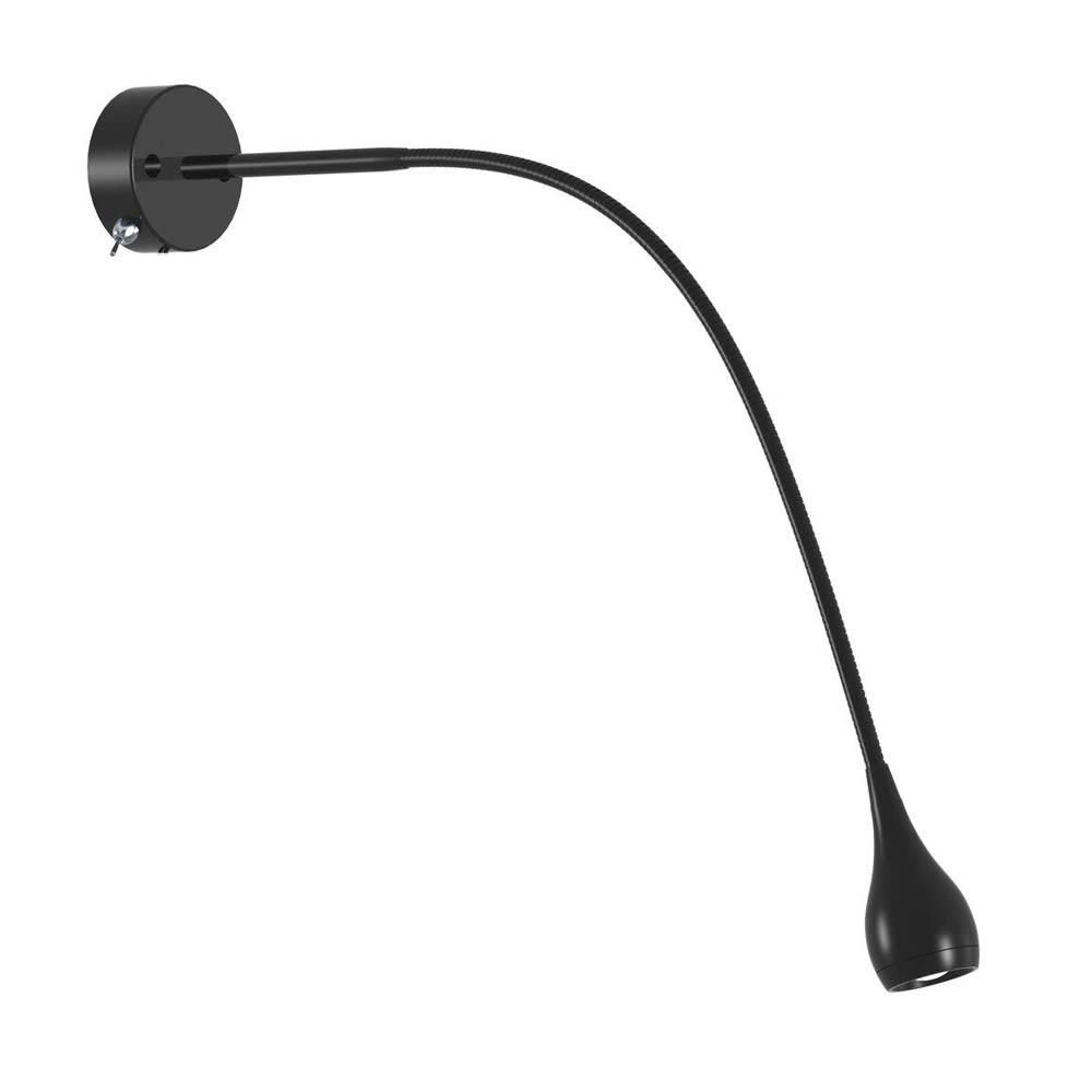 DROP - Applique murale led noire orientable avec interrupteur