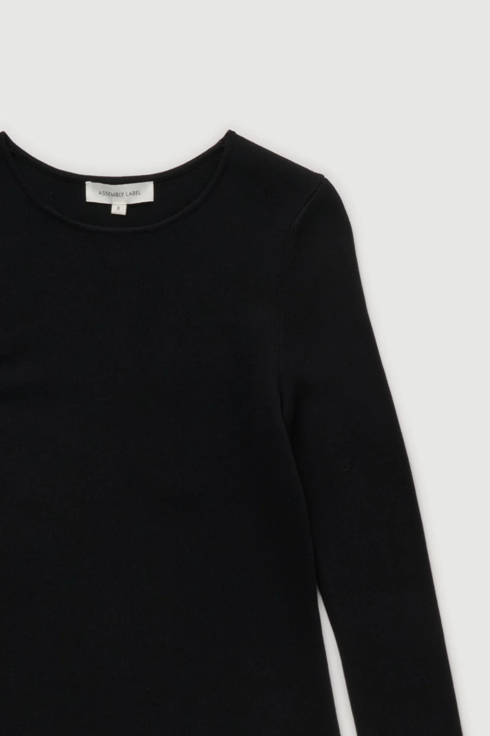 Re-Worn Womens Cotton Blend Textured Long Sleeve Dress