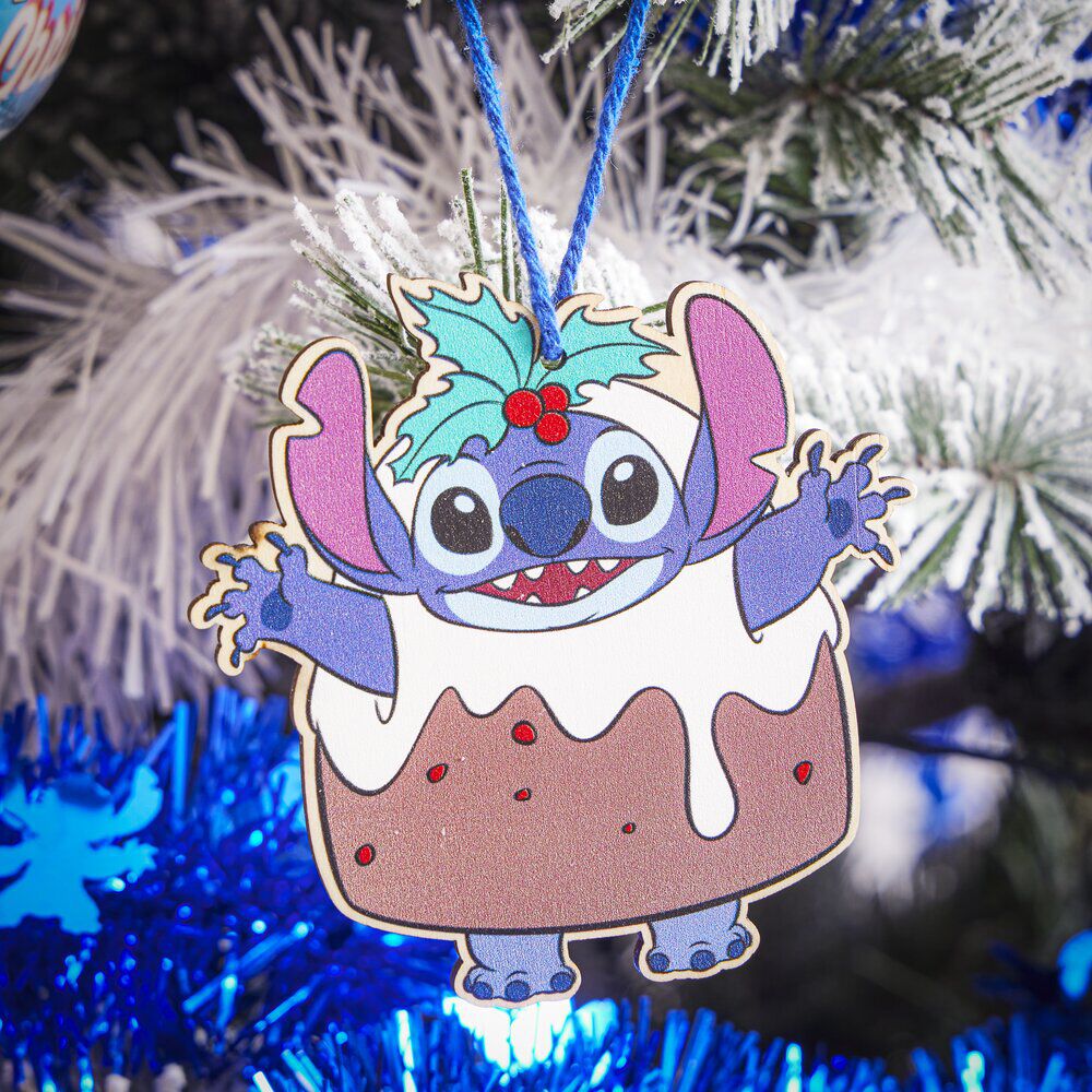 Décoration Disney Stitch en bois à suspendre H15cm