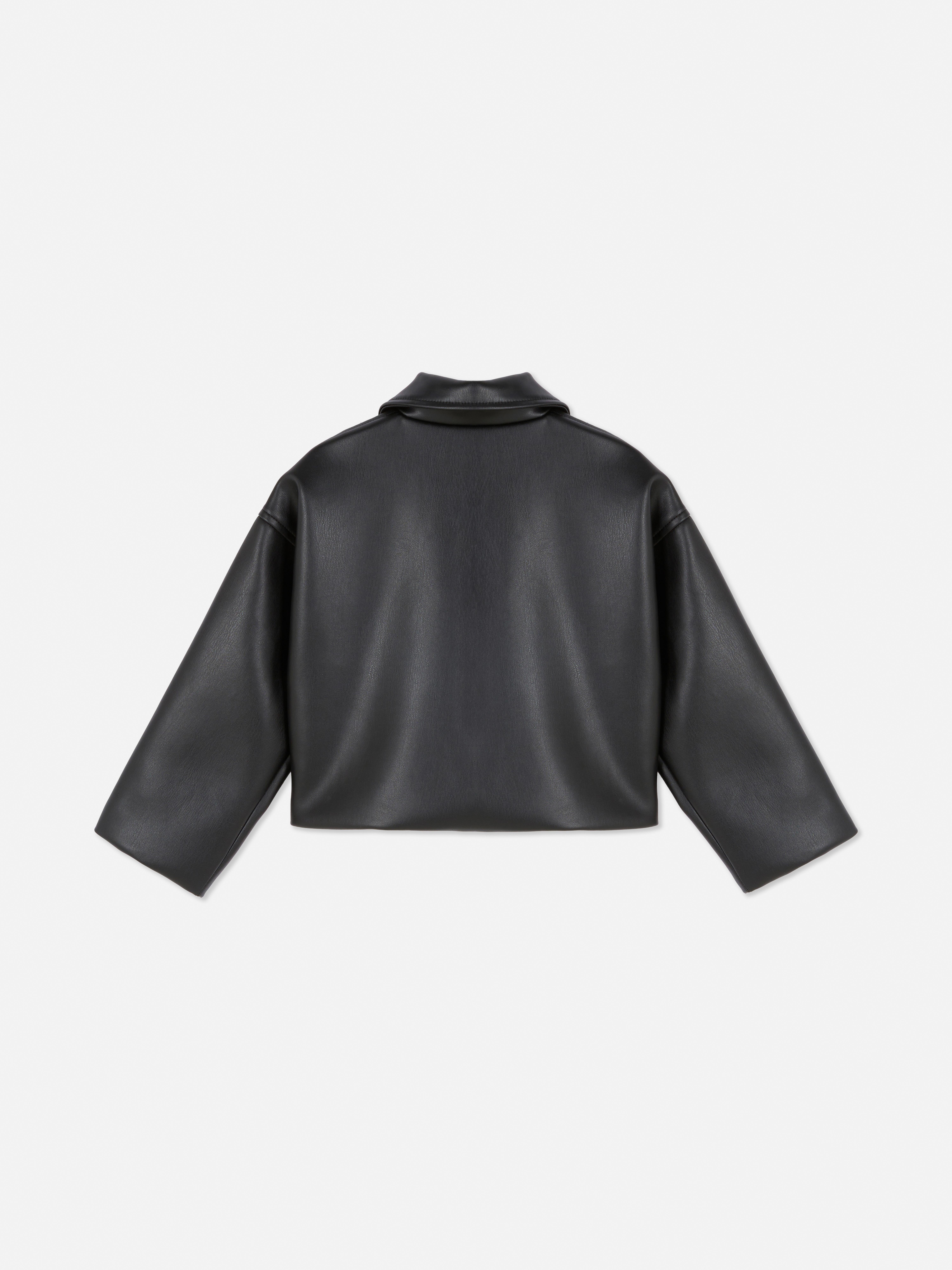 1.5-8yrs | Faux Leather Shacket