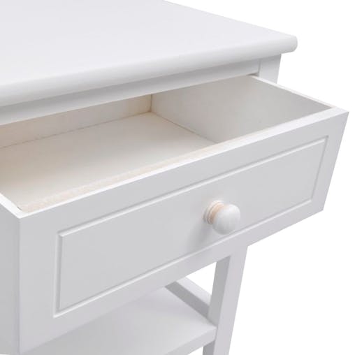 NNEVL Bedside Cabinet Wood White