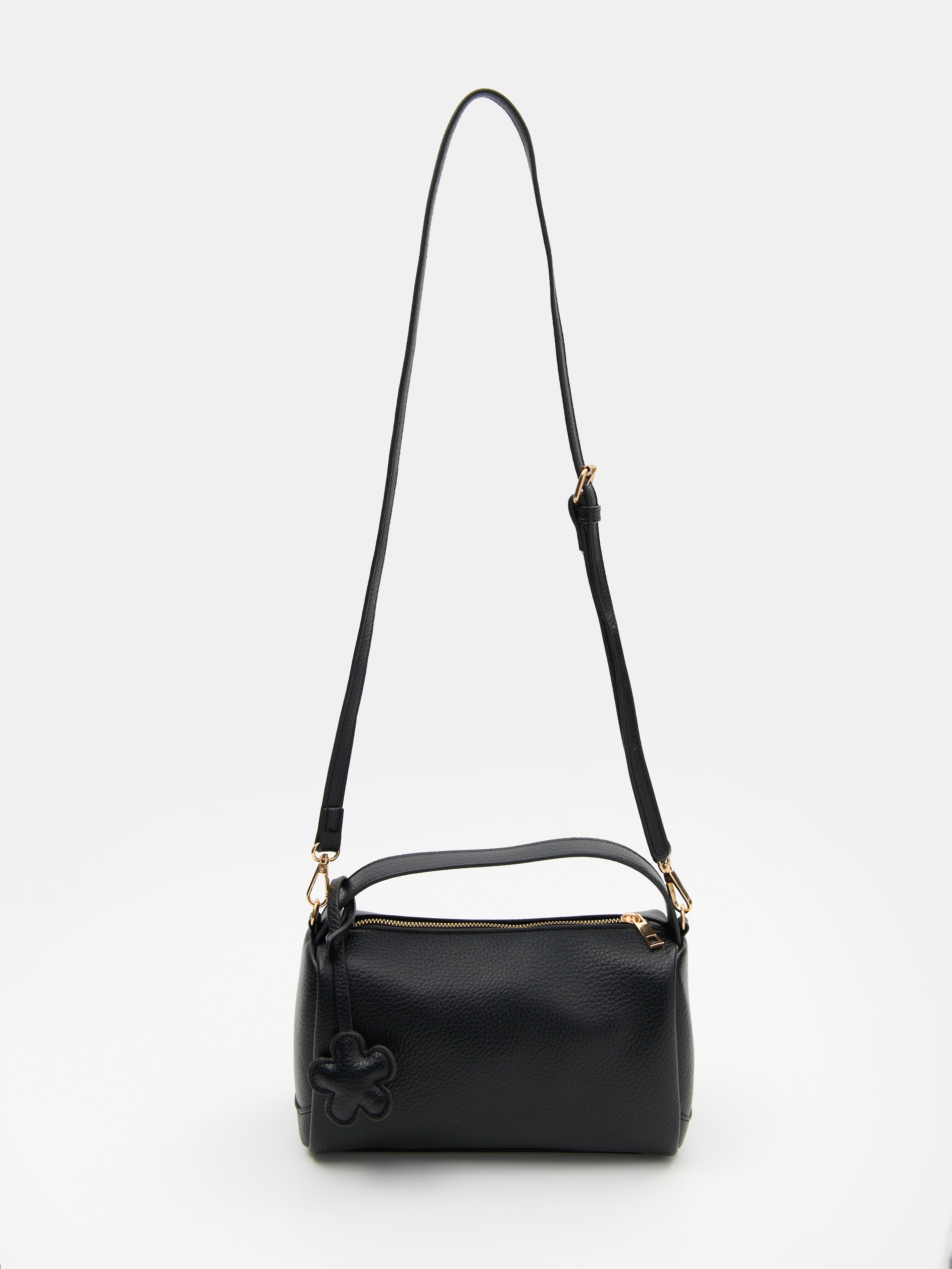 Torebka crossbody z imitacji groszkowej skóry