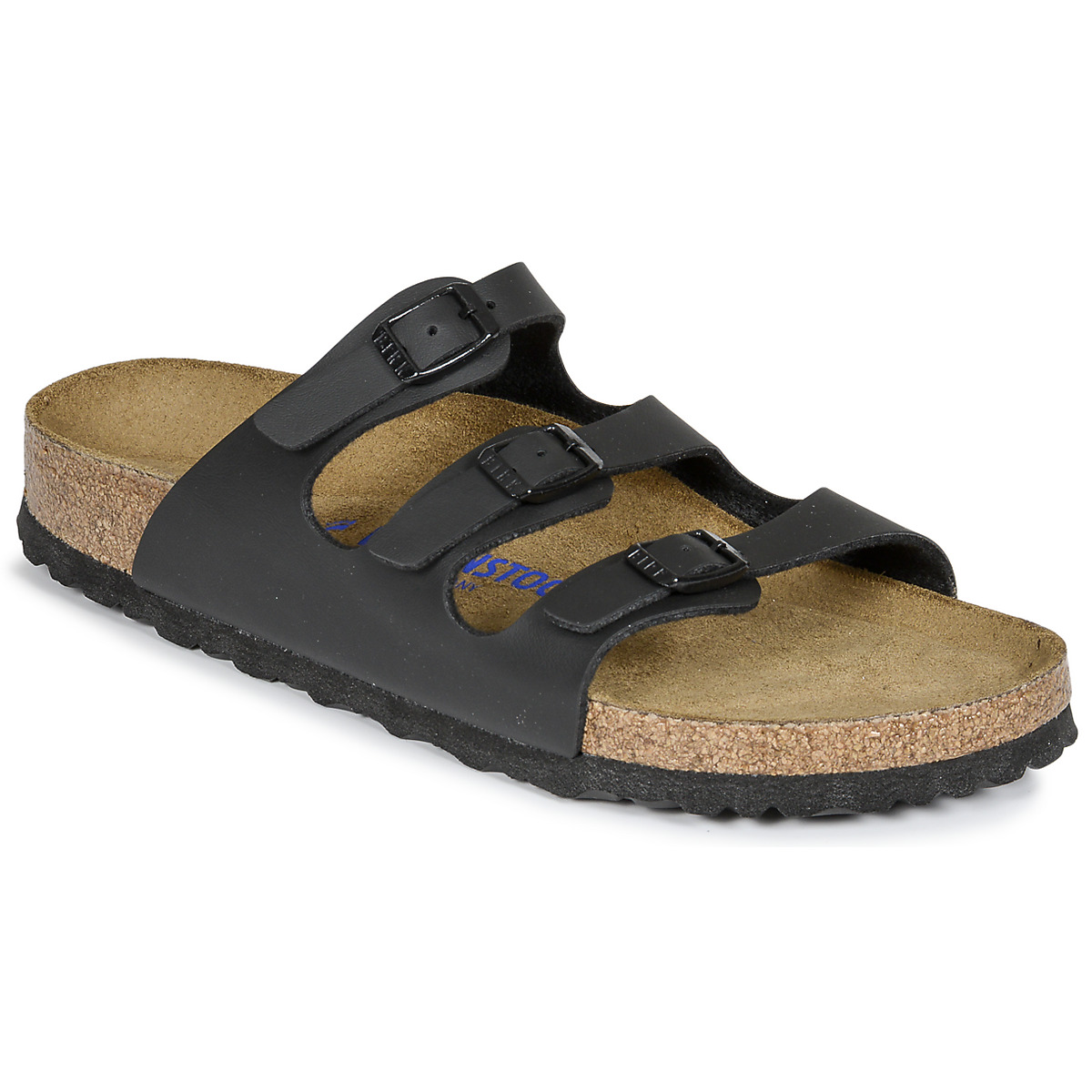 BIRKENSTOCK - Florida Soft Footbed - White / Nubuck /  black / Regular