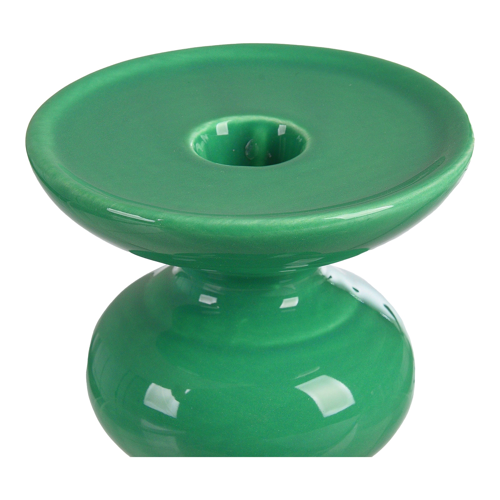 Stumpenkerzenhalter Bubbles Grün, ⌀ 10 cm, H 145 mm
