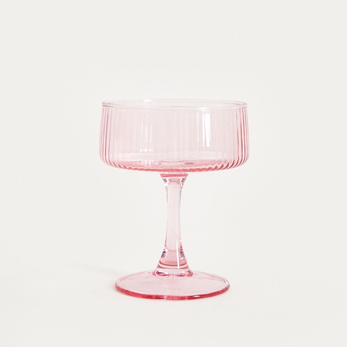 Kieliszek DOLORE różowy ryflowany 0,23 l