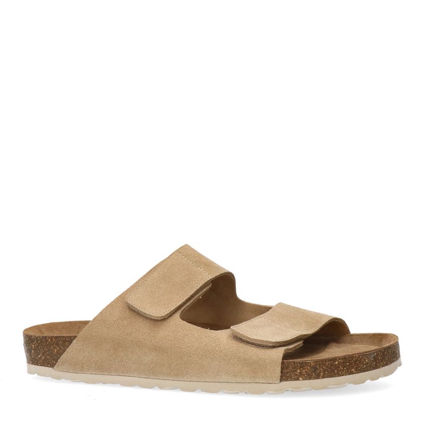 Manfield Beige suède slippers