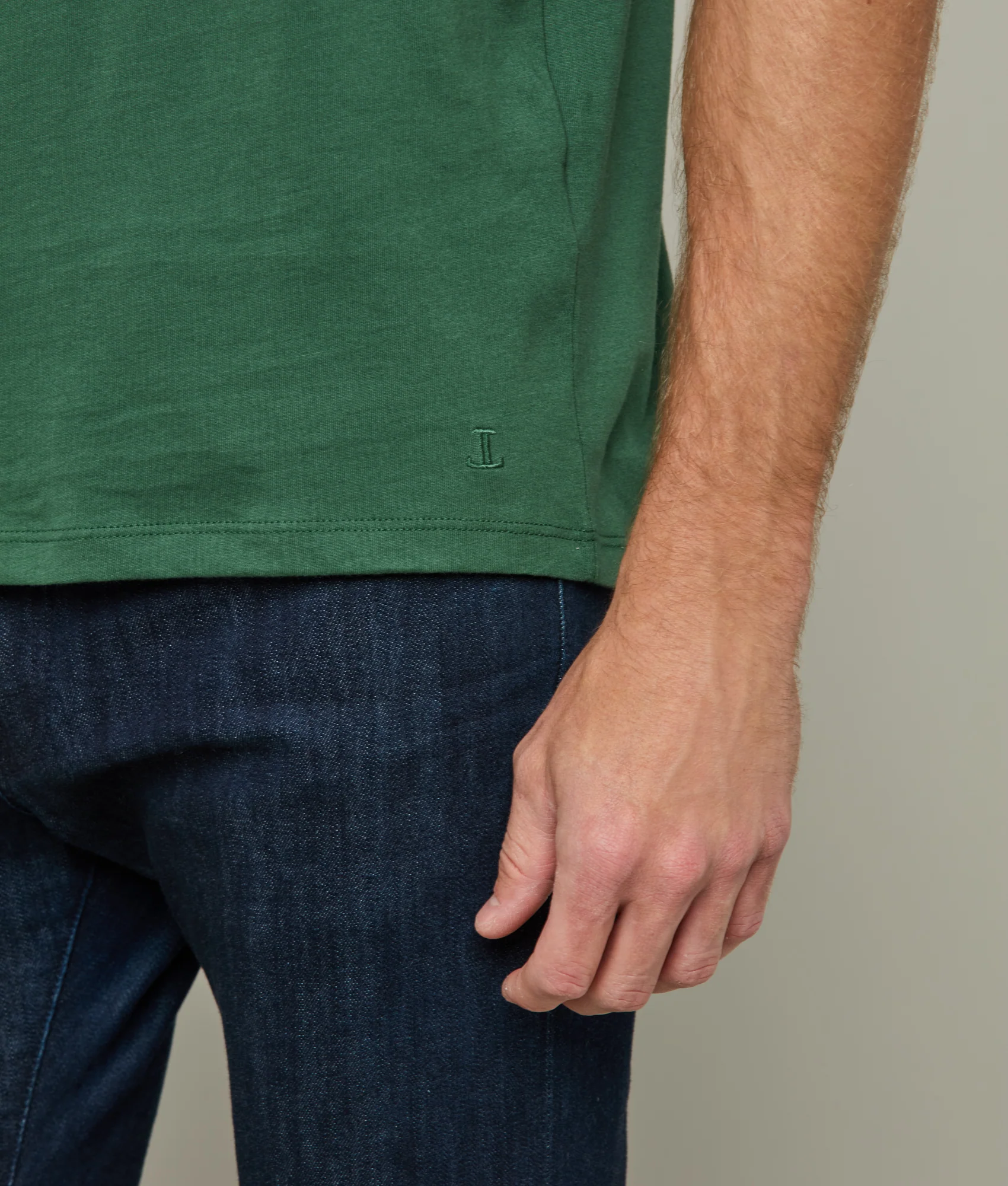 Lucchese Crew Neck Tee - Loden Green