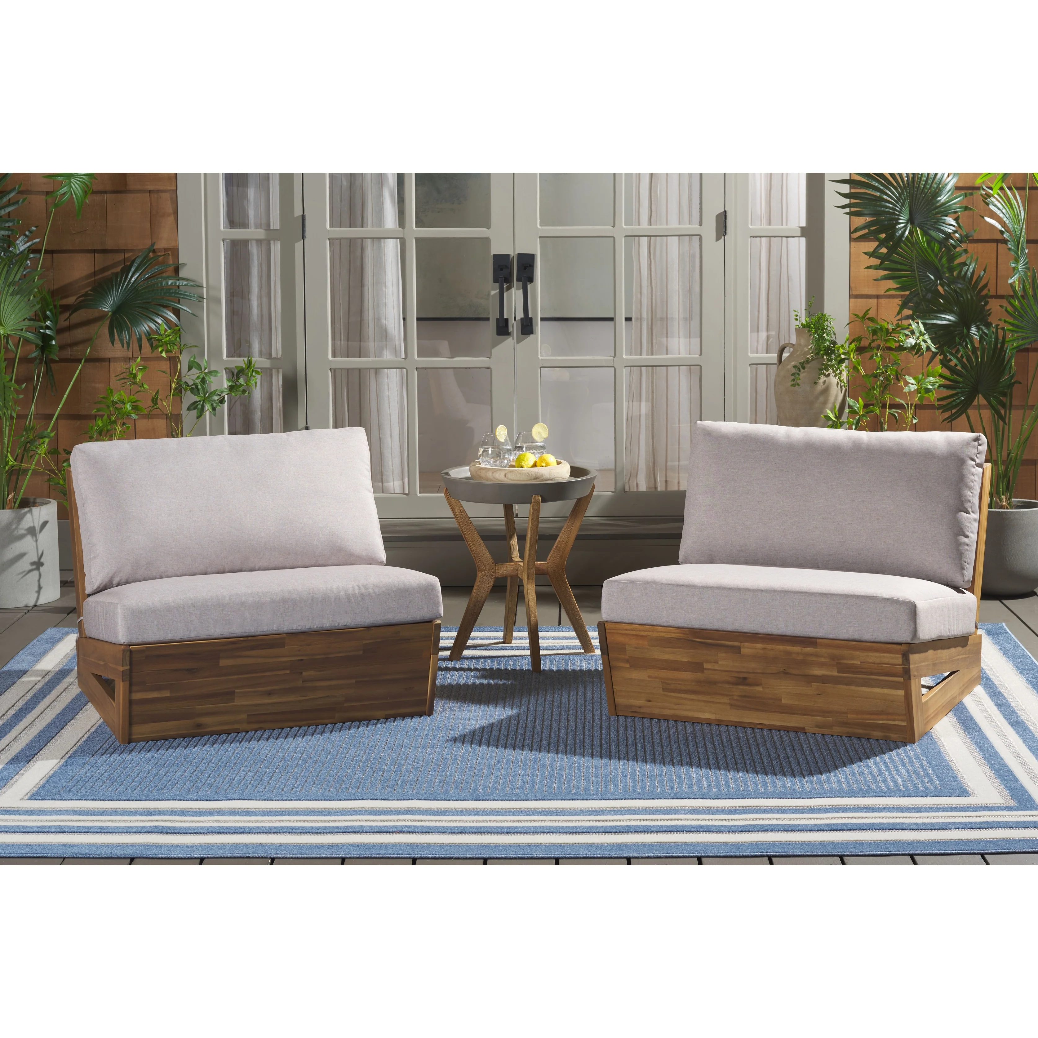 SAFAVIEH Outdoor Patio Furniture Dune Lounge Chair (Set of 2) - 33W x 34D x 24H