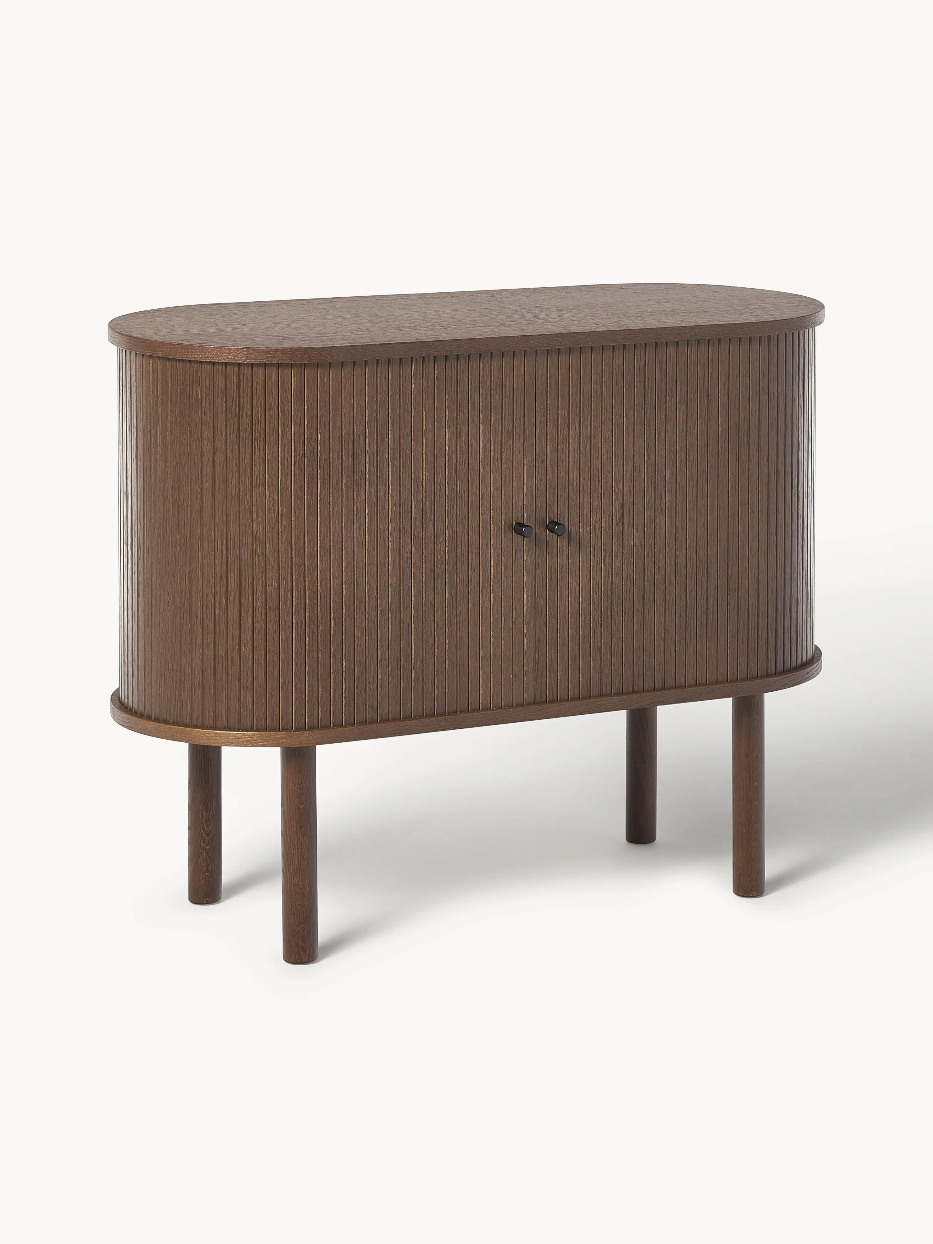 Kleines Sideboard Calary mit geriffelter Front