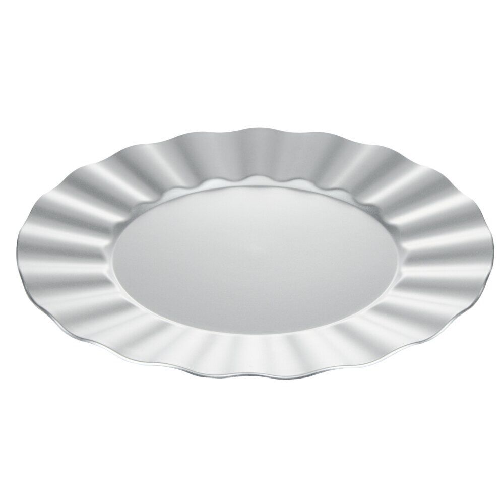 Sous-assiette bord ondulé Ø33 cm argenté