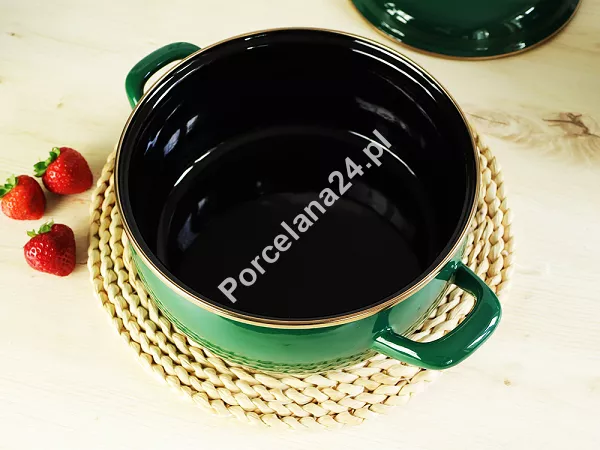 Garnek z pokrywką 4,2 L Emalia Metalac - Dark Green 1ME.DG.G20