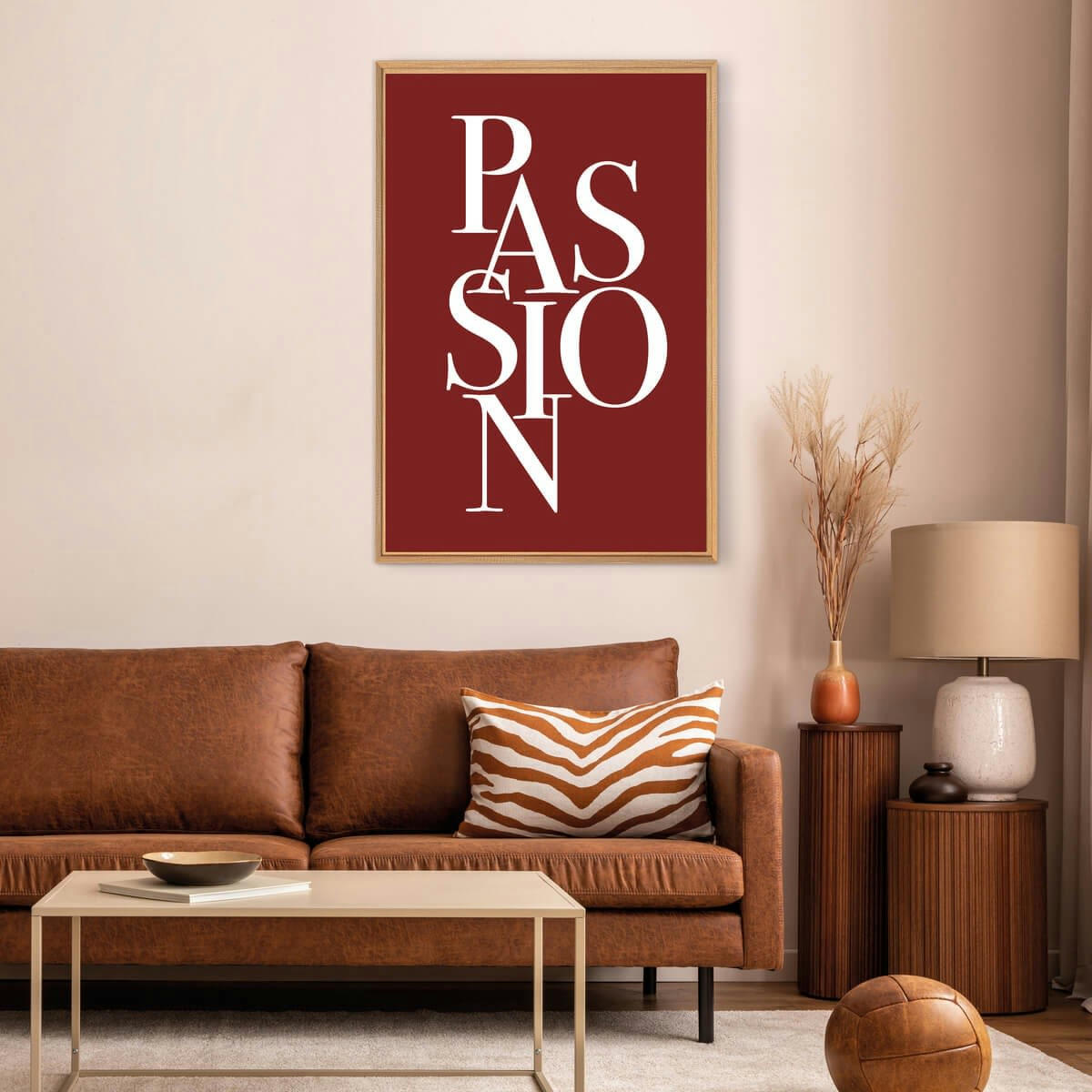 CHARME ROMANTIQUE - Tableau mural encadré passion 65x97 cm