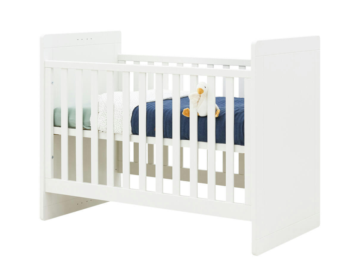 SQUARE - Lit transformable 60x120/90x200 en MDF blanc