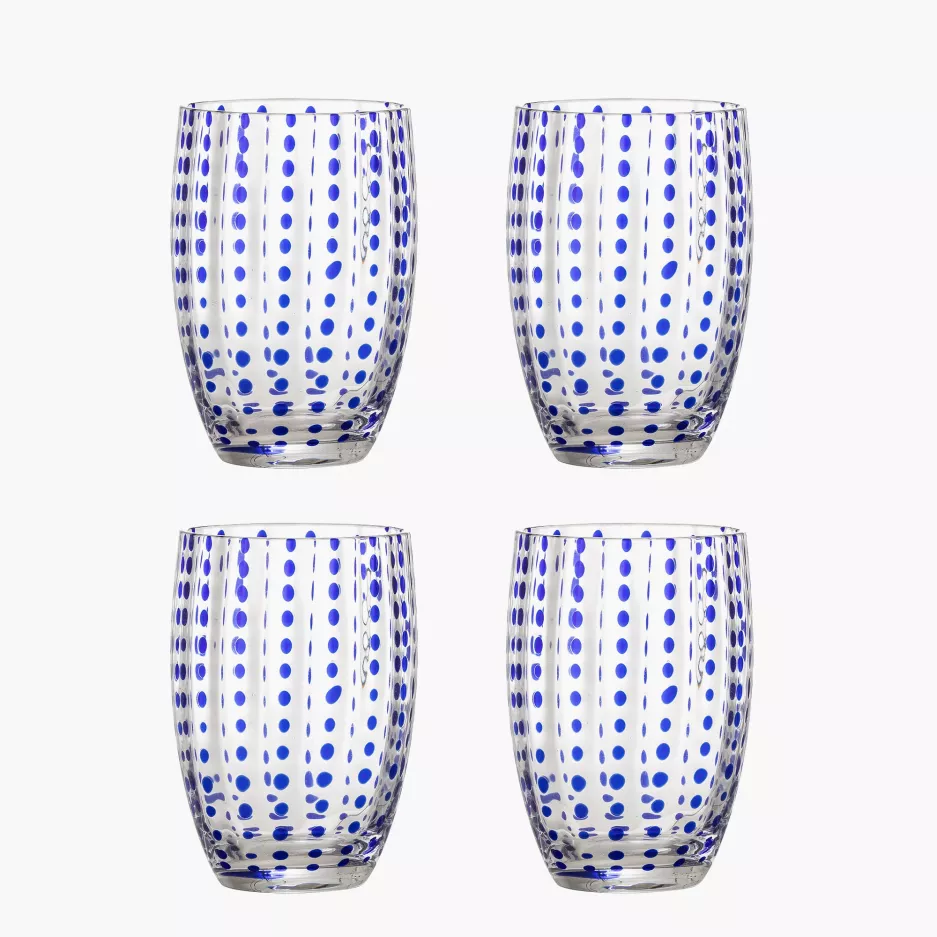 Szklanka 350ml zestaw 4 szt. BLOOMINGVILLE BRINLEY niebieska