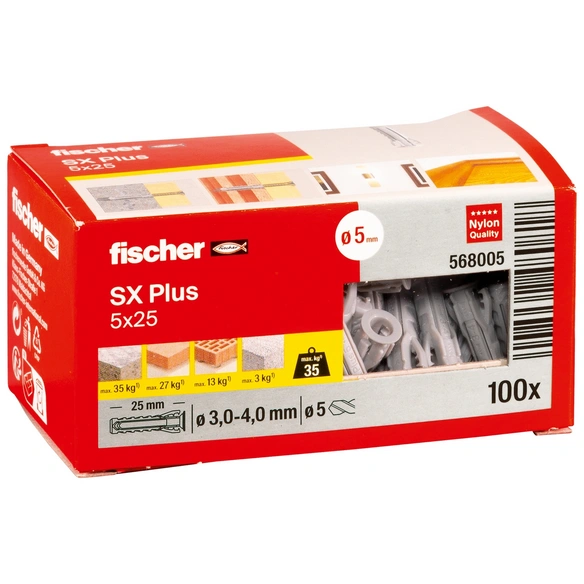 Spreizdübel, »SX Plus«, 5x25 mm, 100 Stück