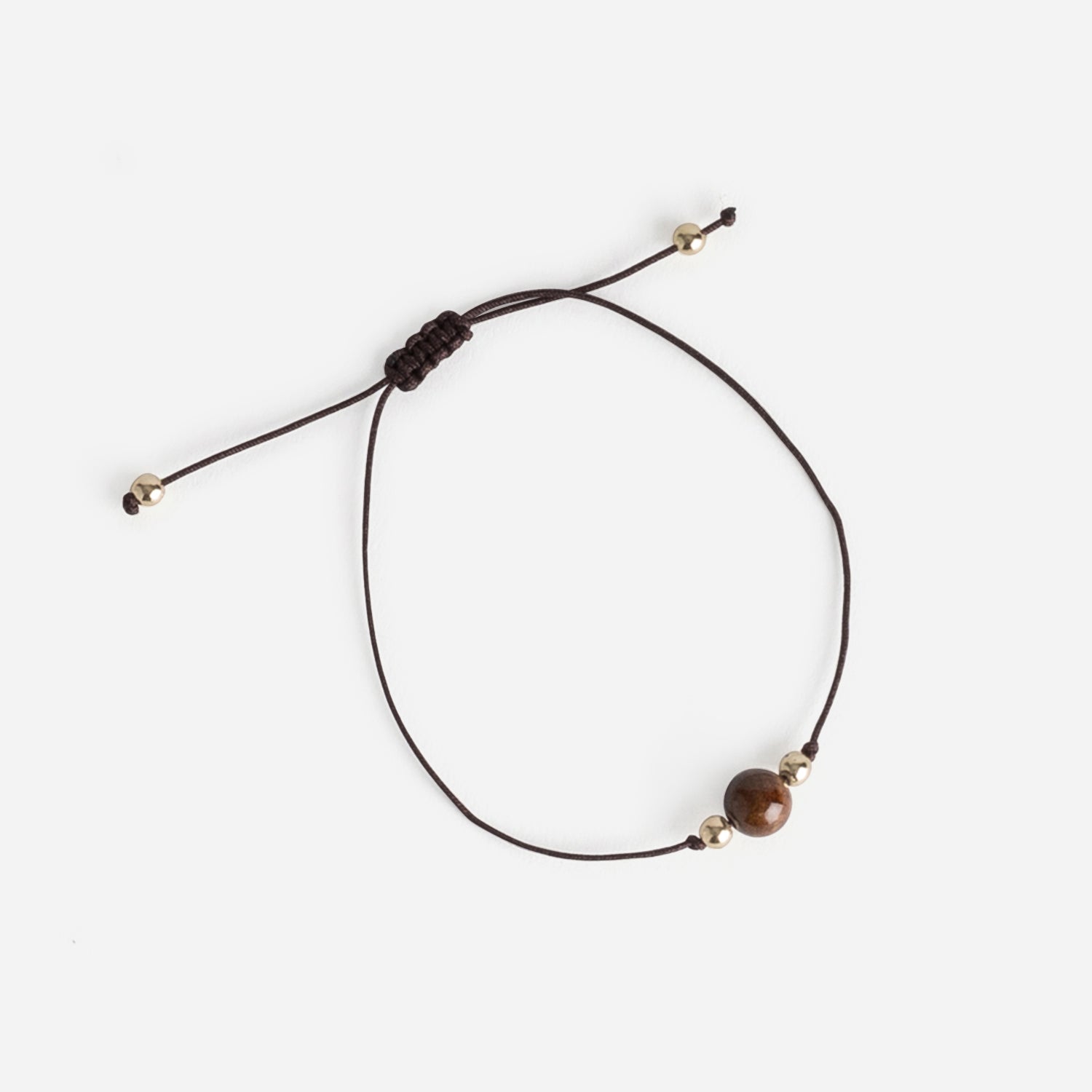 Bracelet marron pierre œil de tigre