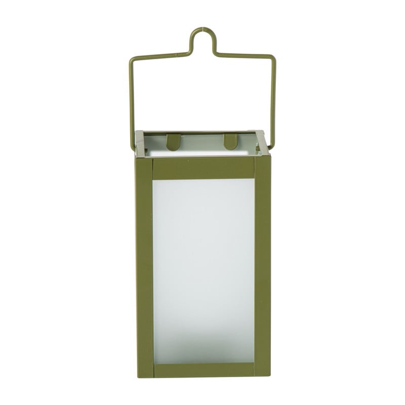 Mini windlichtje - groen/grijs - &Oslash;8x14 cm - diverse varianten