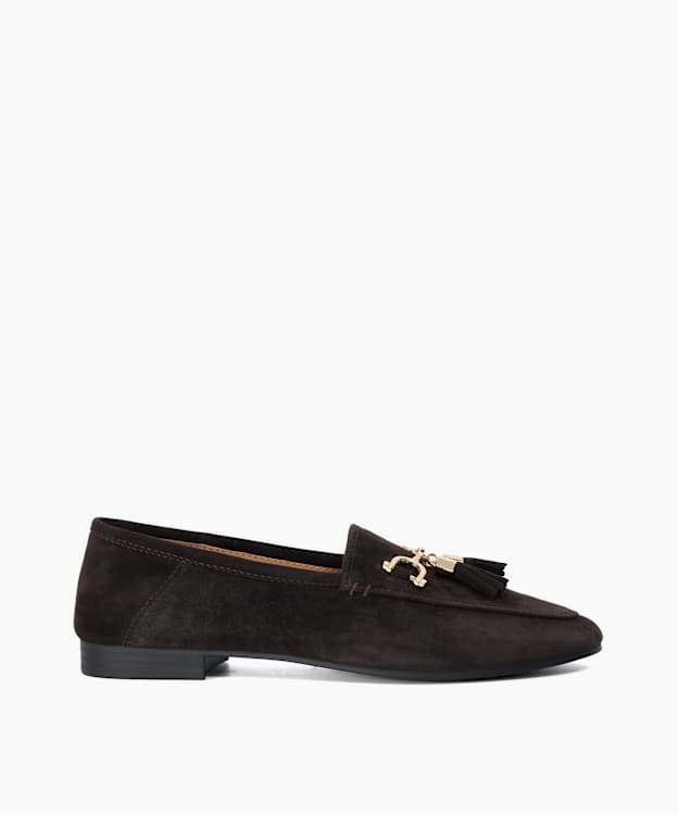 Greyby Brown - Suede Tassel-Detail Loafers