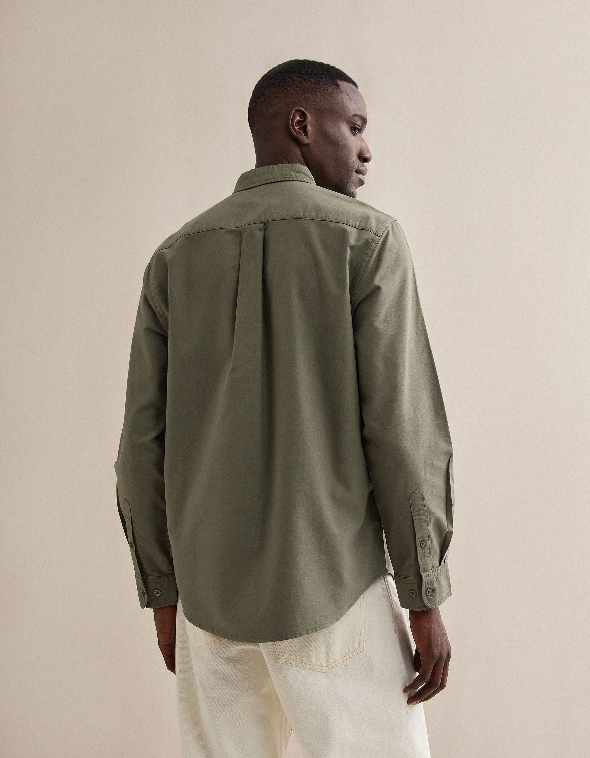 Camisa Oxford, Homem, Verde Escuro
