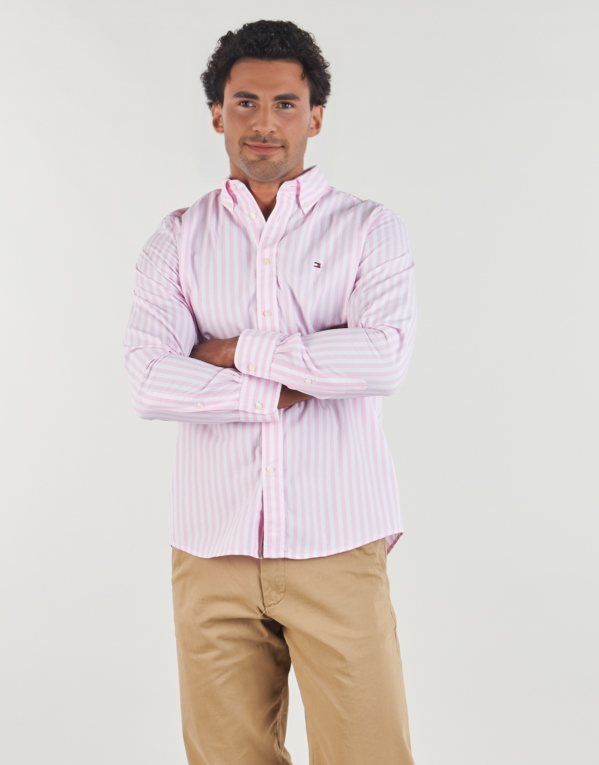 Tommy Hilfiger - FLEX POPLIN CLASSIC STP RF SHIRT - Pink