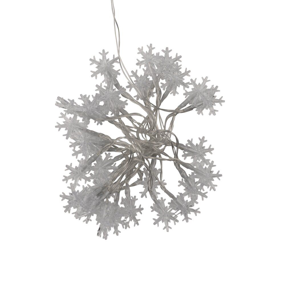 Guirlande lumineuse flocon de neige 30LED blanc chaud 2,9m