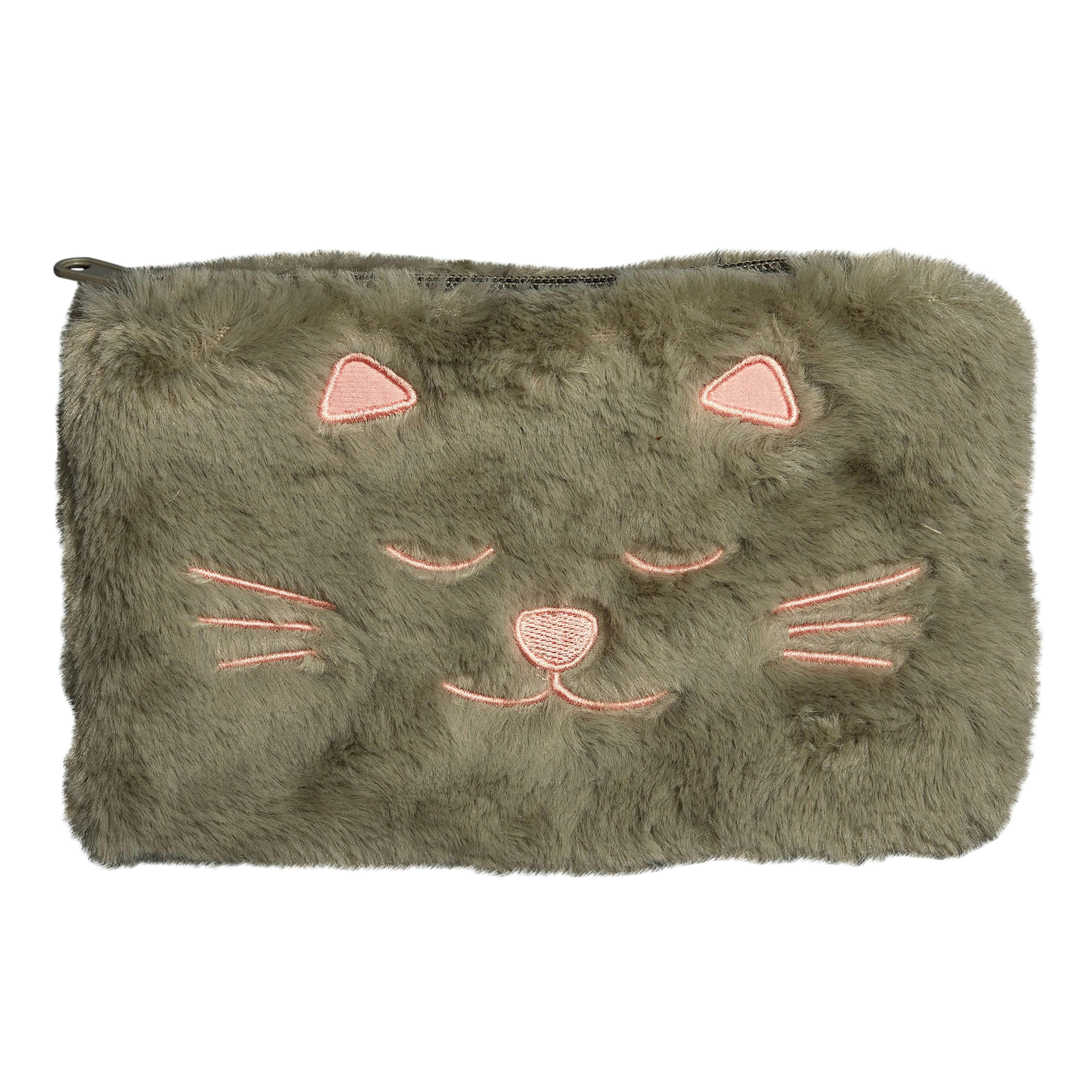 - Pochette peluche chat