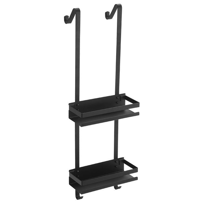 XIVADA Doucherek Zica - Met ophanghaken - Rvs - 2 Laags - Zwart