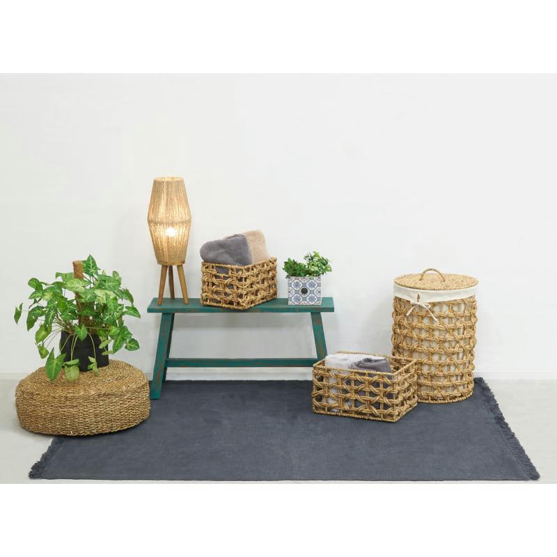 - Banc en acajou teinté bleu antique