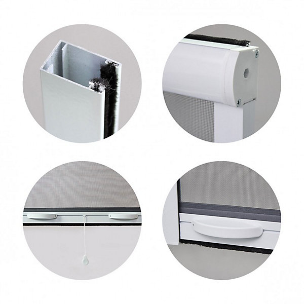 PACK ECO de 2 moustiquaires Enroulables ALU H220 cm x L160 cm Blanc