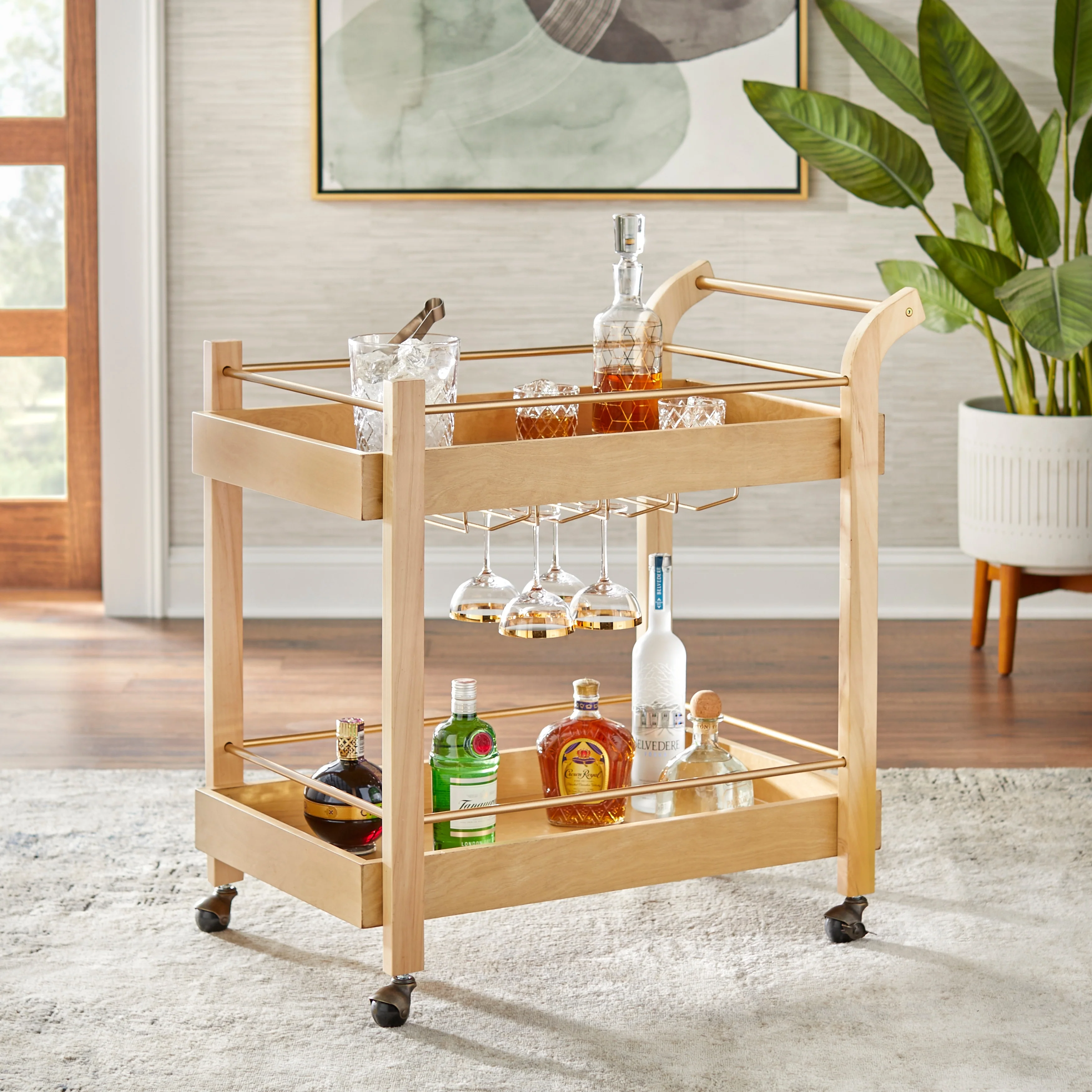 Simple Living Butler Rolling Bar Cart