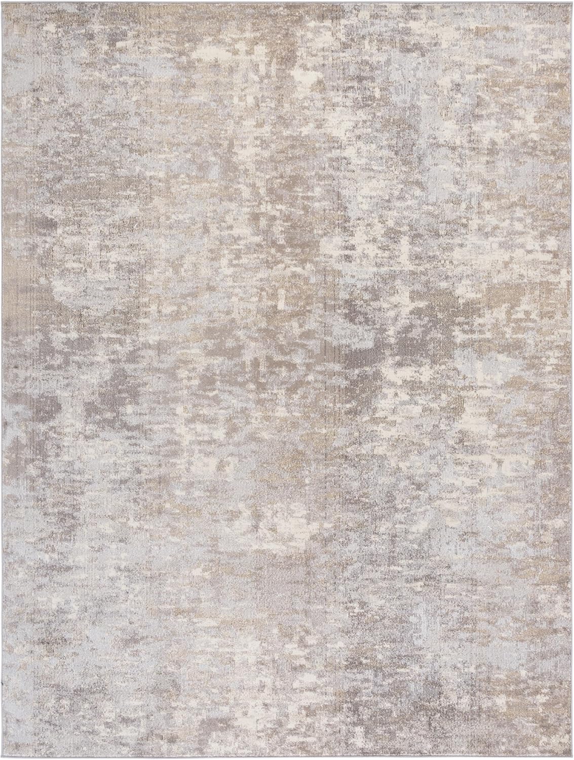 SAFAVIEH Madison Collection 9' x 12' GreyBeige MAD471G Modern Abstract Non-Shedding Living Room Bedroom Area Rug