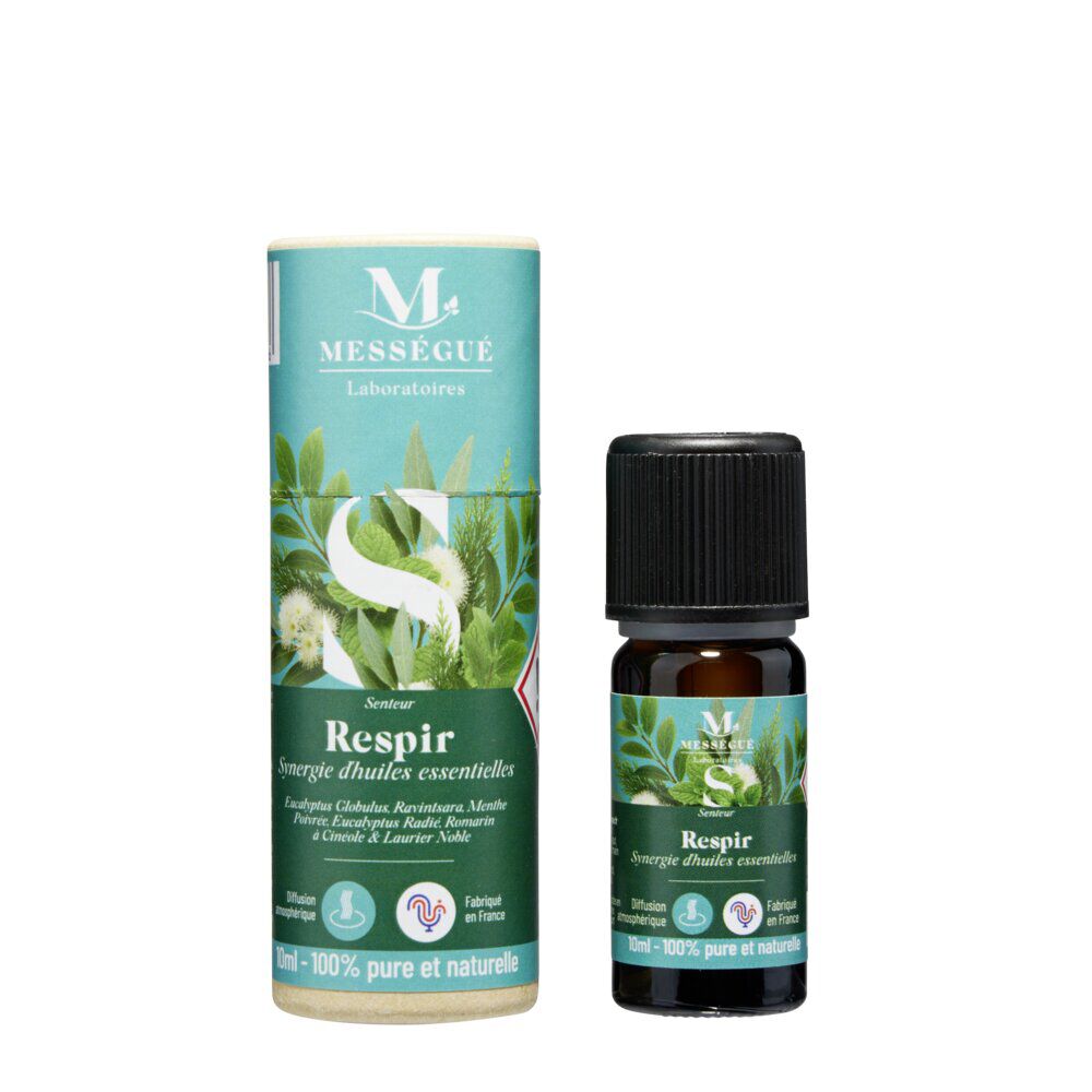 Huile essentielle synergie Mességué Respir eucalyptus menthe romarin laurier 10ml