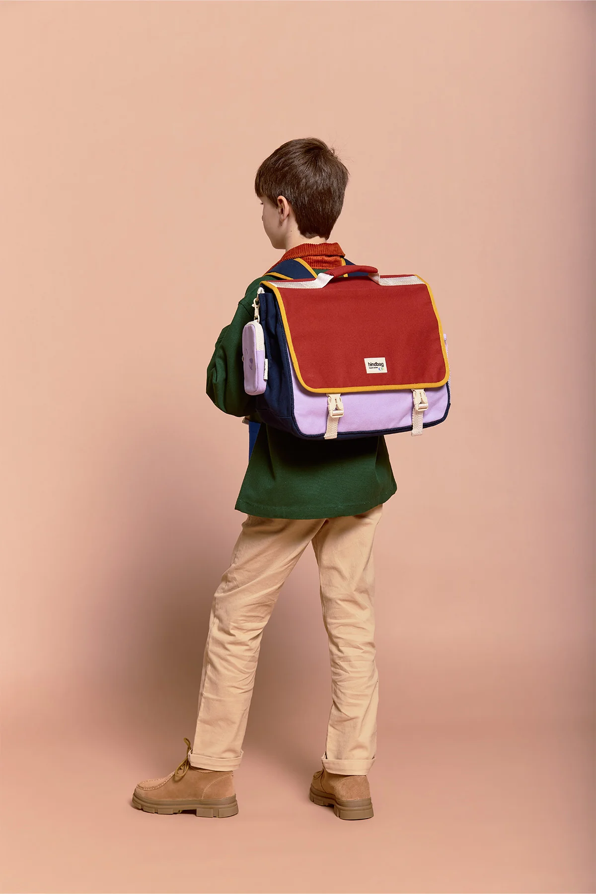Cartable Léo Tricolore Terracotta