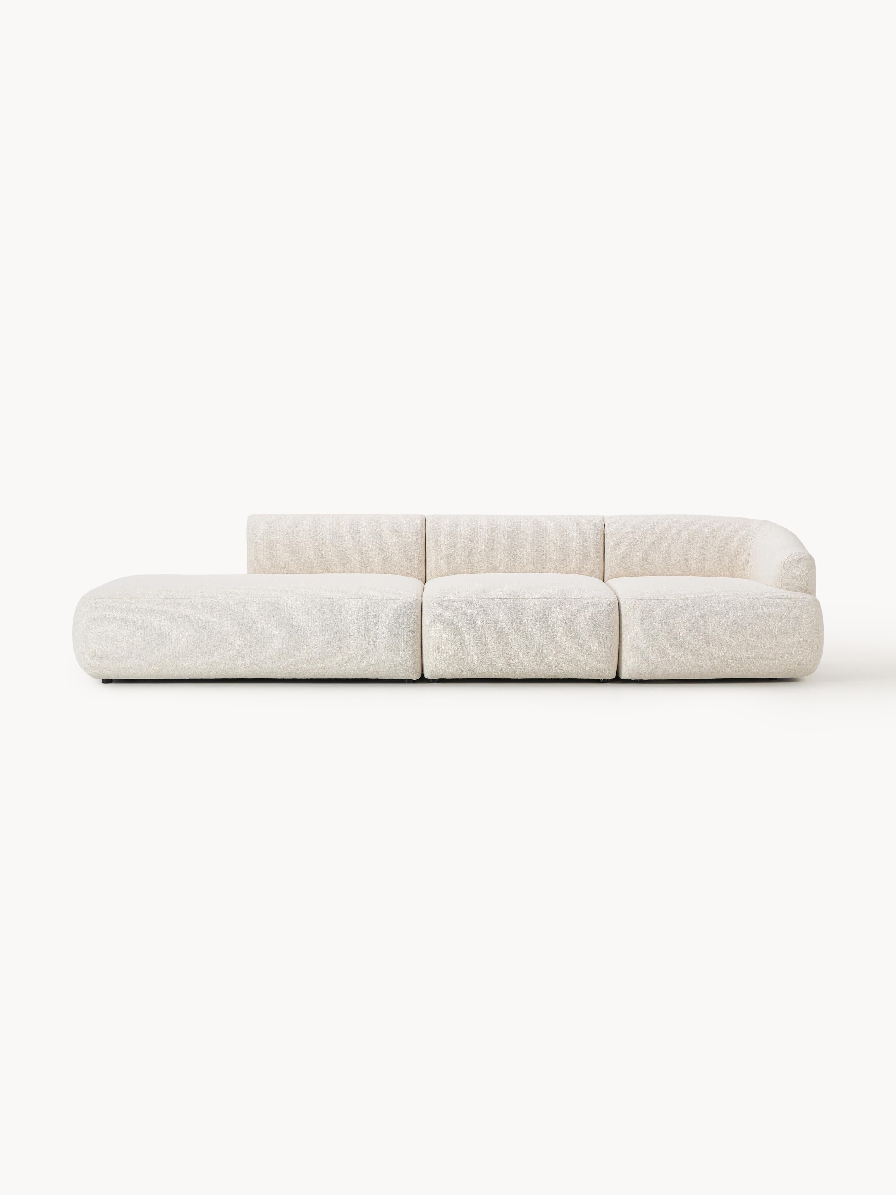 Modulare XL-Ottomane Sofia aus Bouclé