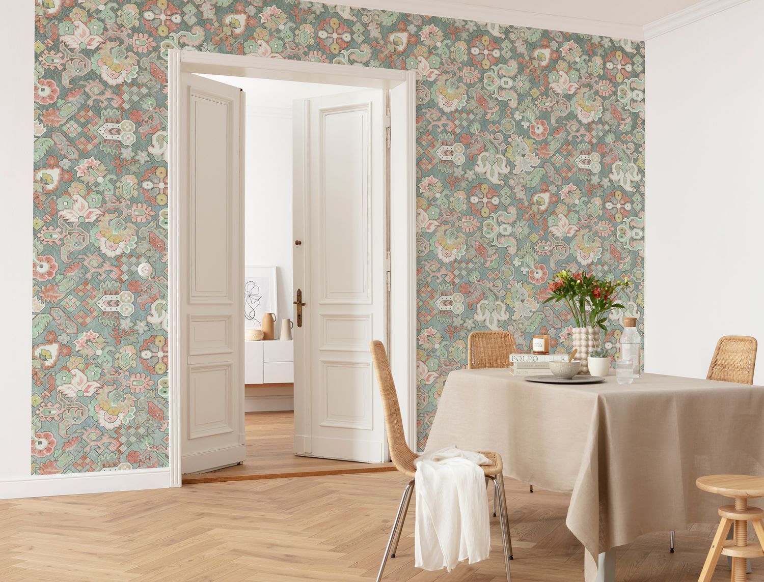 Sanders & Sanders fotobehang oceaan bloemen multicolor - 400 x 280 cm - 611867