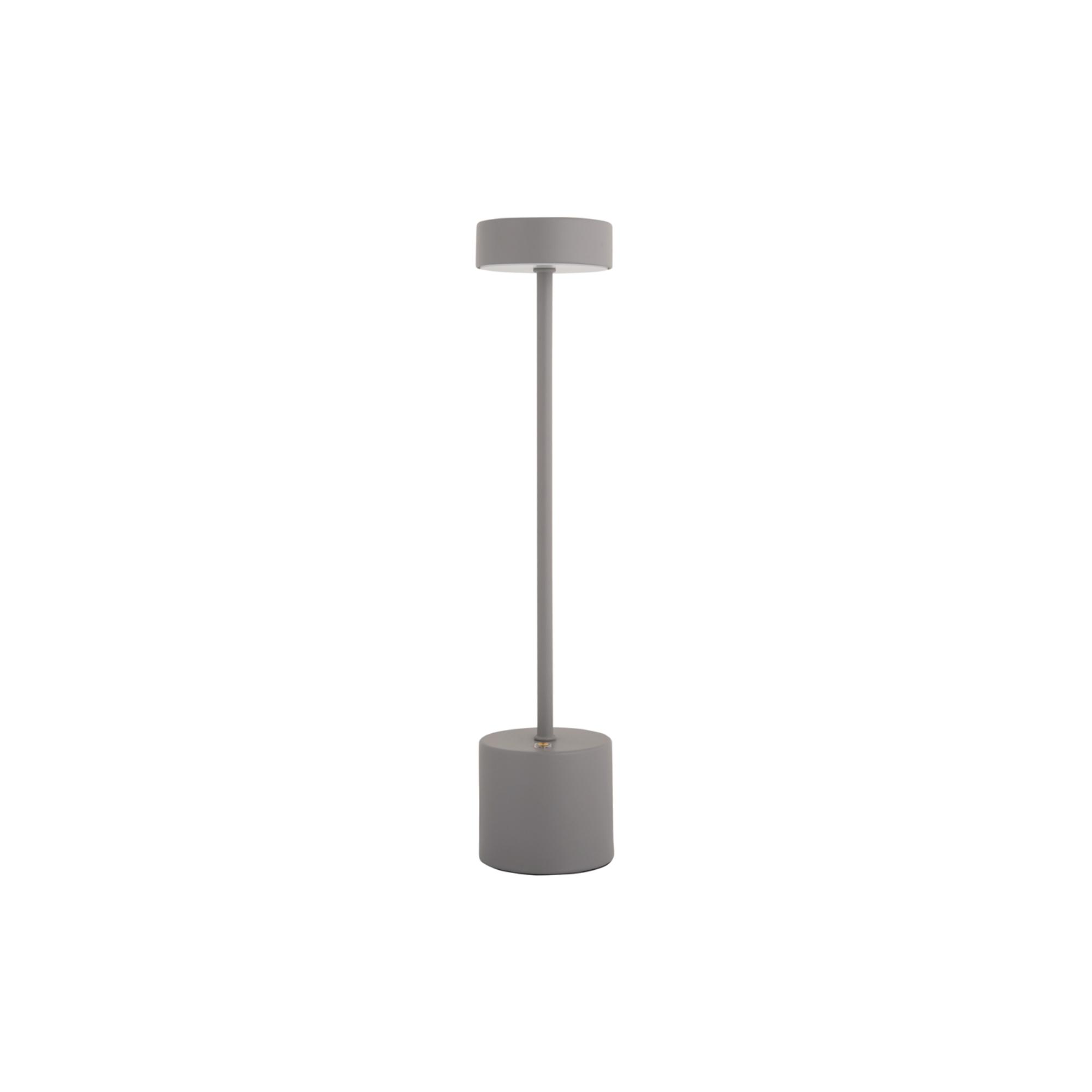 Leitmotiv tafellamp Ganar LED - grijs - Ø8cm